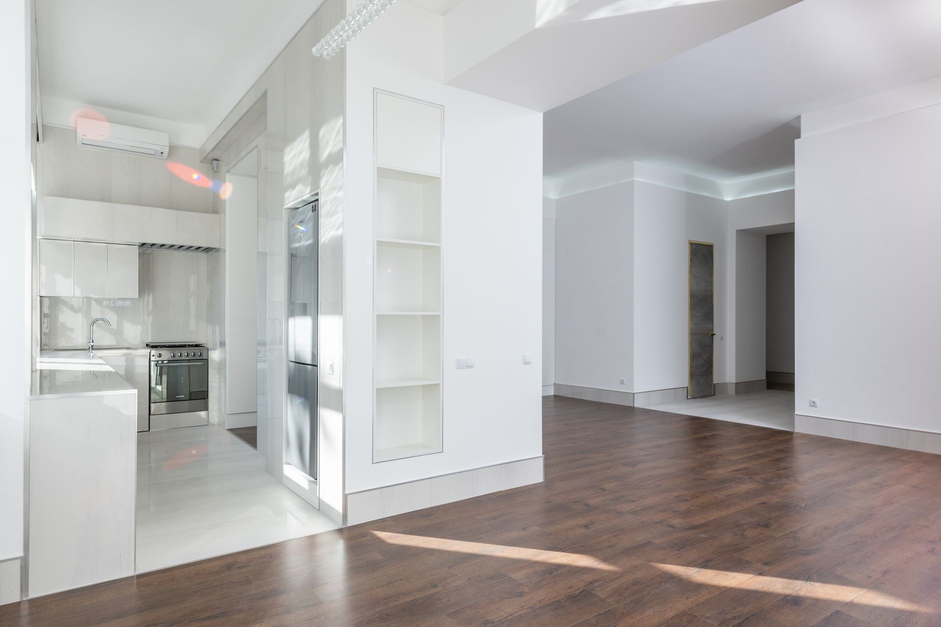 Luxury residential living space pristine clean